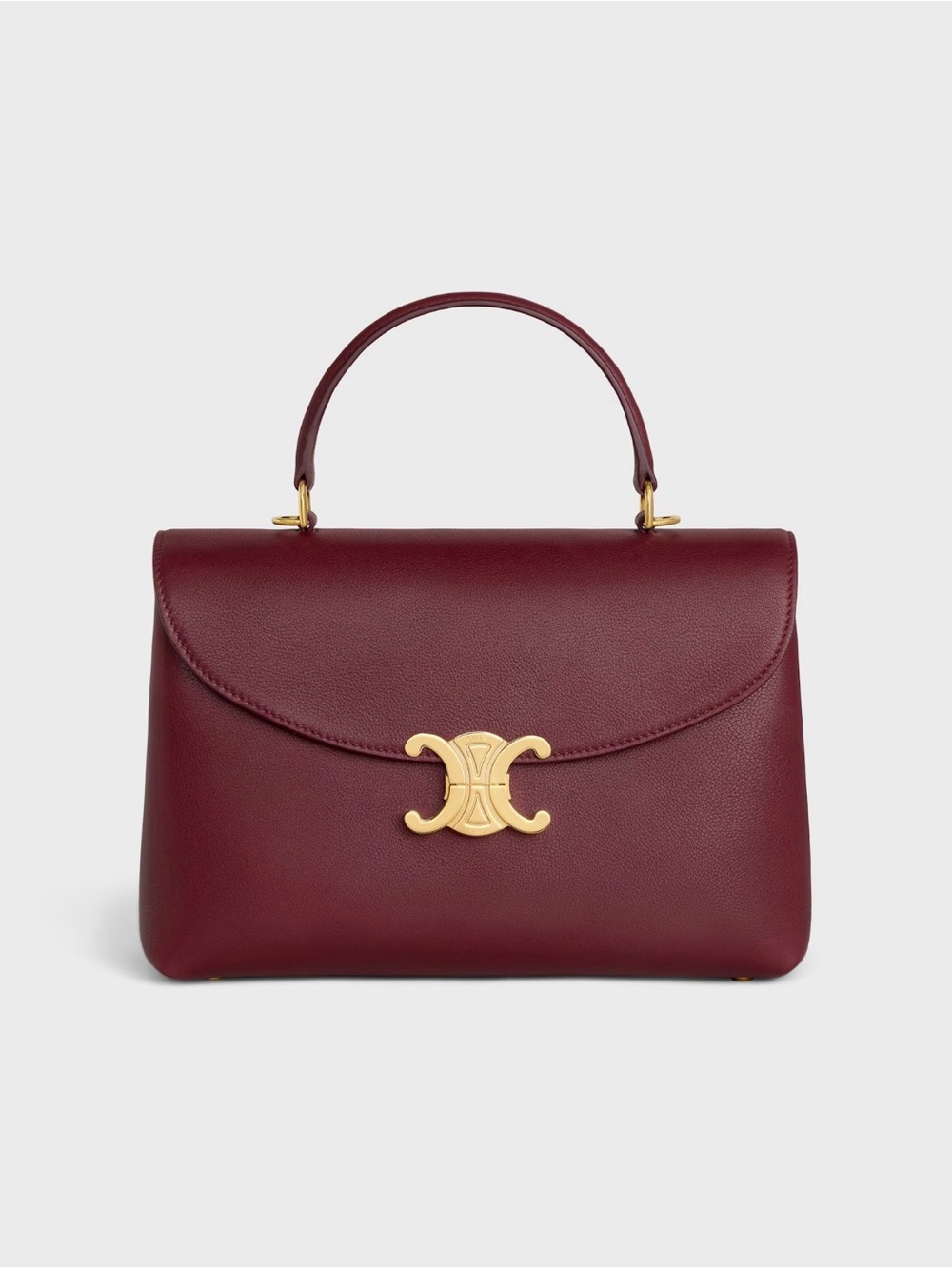 Celine Medium Nino bag in grained calfskin light burgundy